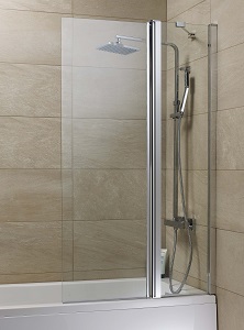 ESK DOUBLE FOLDING OVER BATH SHOWER SCREEN