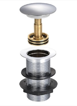 ASP PUSH BUTTON EASY CLEAN BASIN WASTE - UNSLOTTED