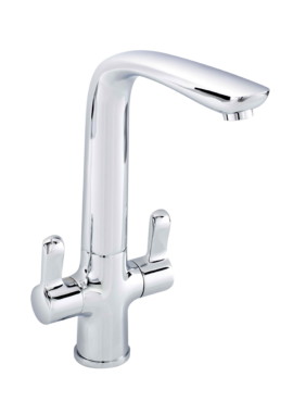 LISMORE TWIN CRUCIFORM KITCHEN SINK MIXER