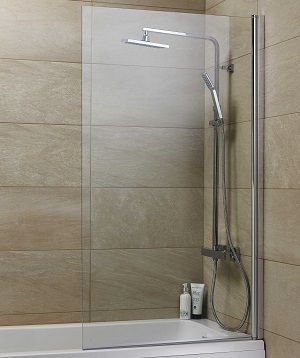 Frameless Bath Shower Screen Fixed Swing Custom Measured