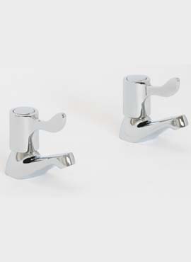 SKARA 1/4 TURN LEVER BATH PILLAR TAPS