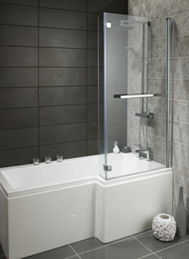SKYE SQUARE L SHAPED BATH SHOWER SCREEN & PANELS