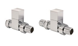 ASP MODERN SQUARE RADIATOR VALVE - STRAIGHT