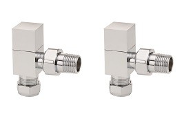 ASP MODERN SQUARE RADIATOR VALVE - ANGLED