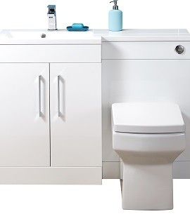 LOMOND 1100mm L SHAPED SLIM COMBINATION SET(LEFT HAND BOWL OPTIONS)