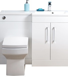 LOMOND 1100mm L SHAPED SLIM COMBINATION SET(RIGHT HAND BOWL OPTIONS)