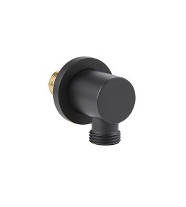 ROUND SHOWER WALL OUTLET -BLACK FINISH