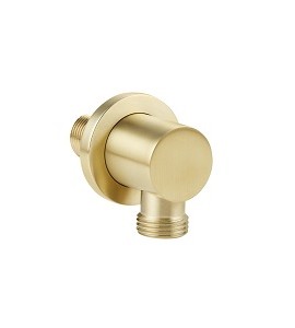 ROUND SHOWER WALL OUTLET -BRUSHED BRASS FINISH