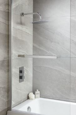 ELIE SQUARE PROFILE OVER BATH SHOWERSCREEN