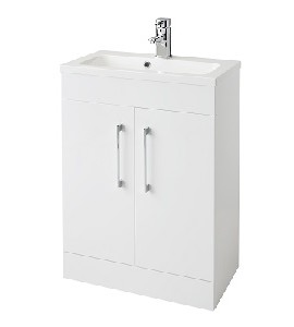 LOMOND 600 FLOOR STANDING SLIM 2-DOOR UNIT WITH BASIN
