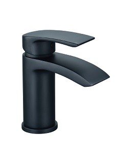 COLL BLACK MONO BASIN MIXER & PUSH WASTE