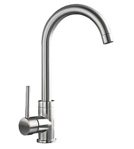 ECO SINGLE LEVER SINK MIXER - STAINLESS STEEL FINISH
