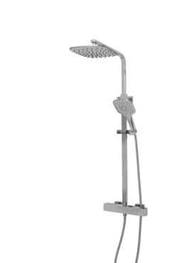 KELTY COOL TOUCH THERMO SHOWER VALVE & SQUARE HEAD WITH FIXED RAIL KIT