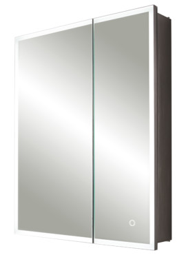 DUNKELD 2 DOOR LED MIRROR CABINET WITH BLUETOOTH