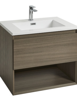 OAKLEY 600mm WALL HUNG 1 DRAWER BASIN UNIT WITH ARMASTONE BASIN