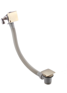 BRUSHED BRASS COMBI FILLER (SQUARE) CLICK WASTE & OVERFLOW