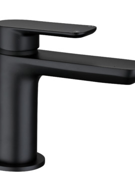 RONA BLACK CLOAKROOM MONO BASIN MIXER & PUSH WASTE
