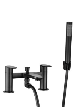 RONA BLACK BATH SHOWER MIXER AND KIT