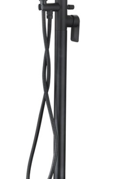 RONA FLOOR STANDING BLACK BATH SHOWER MIXER AND SHOWER KIT