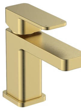 FIFE BRUSHED BRASS MONO BASIN MIXER & PUSH WASTE