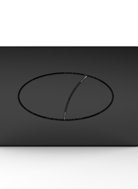 STORR CURVE DUAL FLUSH PLATE - BLACK