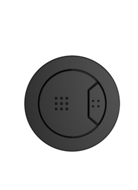 WYE ROUND PNEUMATIC PUSH BUTTON BLACK