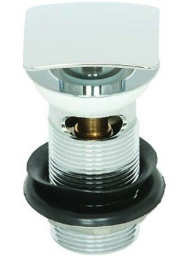 SQUARE PUSH BUTTON BASIN WASTE SLOTTED